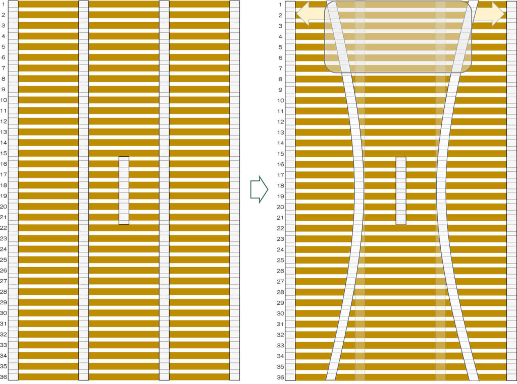 腰の沈み込みを防ぐセンター・ラテックスサスペンション