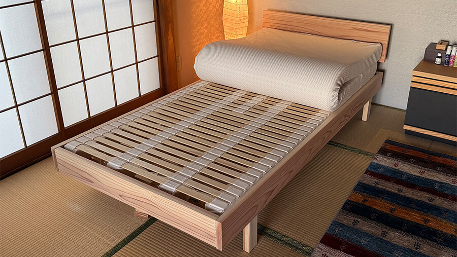 ラテックスマットレス デラックス100とウッドスプリングの新構造イメージ